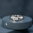 thumbnail image 6 of Rosec Jewels Lab Created Engagement Ring Band for Men (EF-VS Quality, 5 mm, 0.5 Ct) - Ready to Gift, 18K White Gold, US 11.50, 6 of 9