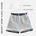thumbnail image 3 of FORMRS Boys Swim Trunks Quick Dry Mesh Liner Boardshorts Sizes XS-XL, Red Floral Flamingo, 3 of 7