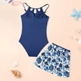 thumbnail image 7 of Rhuody Girl Swimsuit 13-14 Years Sleeveless Swimwear With Tropical Printed Cover Up Skirt Lovely Bathing Suit Navy, 7 of 7