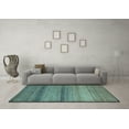 thumbnail image 3 of Ahgly Company Indoor Rectangle Abstract Light Blue Modern Area Rugs, 7' x 9', 3 of 4