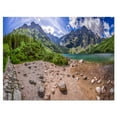 thumbnail image 2 of Blue Lake amid Mountains Panorama - Landscape Canvas Art Print, 2 of 3