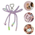 thumbnail image 3 of Unique Bargains 1 Pc Stylish Braided Bow with Love Buckle Handbag Charm Decorative Keychain Purple, 3 of 5