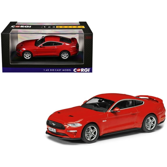 Ford Mustang Mk6 GT Fastback 5.0 RHD (Right Hand Drive) Race Red "Vanguards" Series 1/43 Diecast Model Car by Corgi