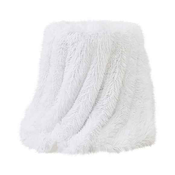 Wearable Blanket Faux Longfur Throw Blanket - Plush Cozy Warm Blanket for Sofa Chair Couch Bed and Living Room Velvet Mink Blanket 47"X30" Couch Blanket