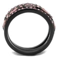 thumbnail image 3 of TK2844 - IP Light Black  (IP Gun) Stainless Steel Ring with Top Grade Crystal  in Multi Color Size 9, 3 of 5
