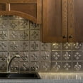 thumbnail image 6 of FASÄDE Fleur de Lis Decorative Vinyl Backsplash Panel in Brushed Nickel (6X6 Inch Sample), 6 of 6