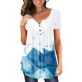 thumbnail image 1 of B91xZ Hauts pour Femmes Décontracté Manches Courtes Col Rond, Bleu TG, 1 of 4