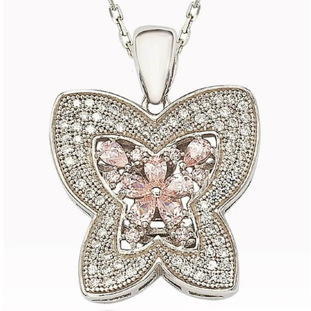 butterfly necklace silver levian suzy cubic zirconia sterling pendant dialog displays option button additional opens zoom walmart