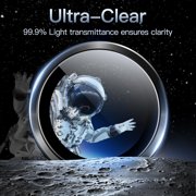 JETech Camera Lens Protector for iPhone 15 Pro 6.1-Inch and iPhone 15 Pro Max 6.7-Inch, 9H Tempered Glass Metal Individual Ring Cover, HD Clear, 3-Pack (Space Black)