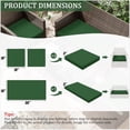 thumbnail image 2 of Kimunuk 3 Piece Wicker Chair Cushions, Waterproof Patio Loveseat Chair Cushions Set for Outdoor Indoor Furniture, Green, 2 of 6