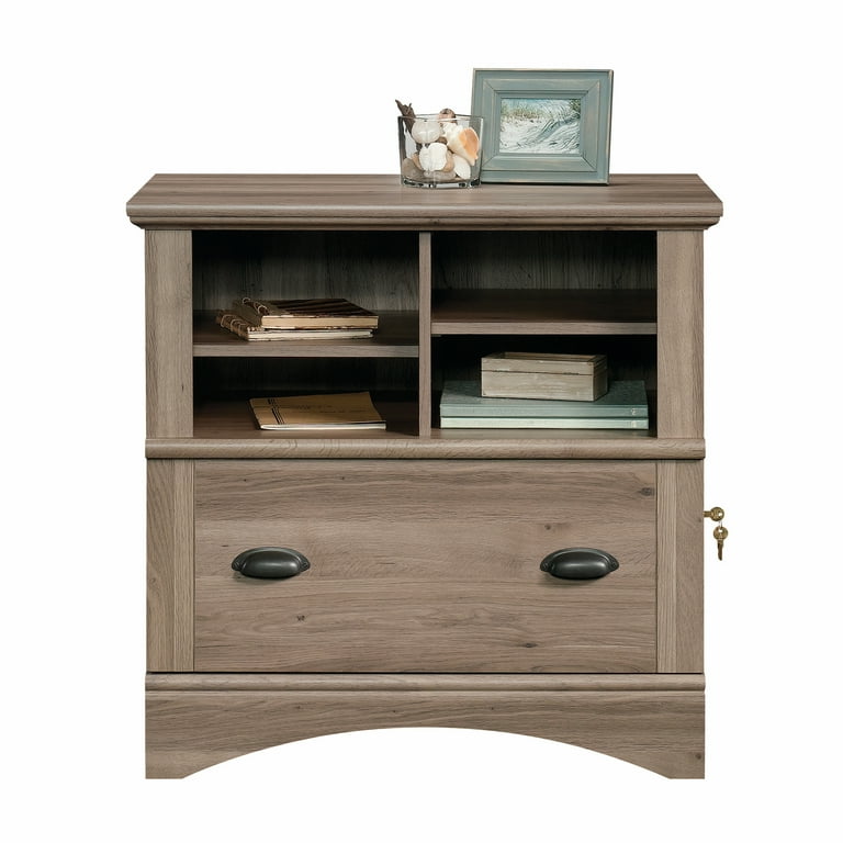 Sauder Harbor View Lateral File Salt Oak Finish