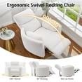 thumbnail image 2 of Merluxy Power Swivel Recliner Chair with USB Charging & 2 Pillows, Glider Rocker for Nursery and Living Room, White Teddy, 2 of 9