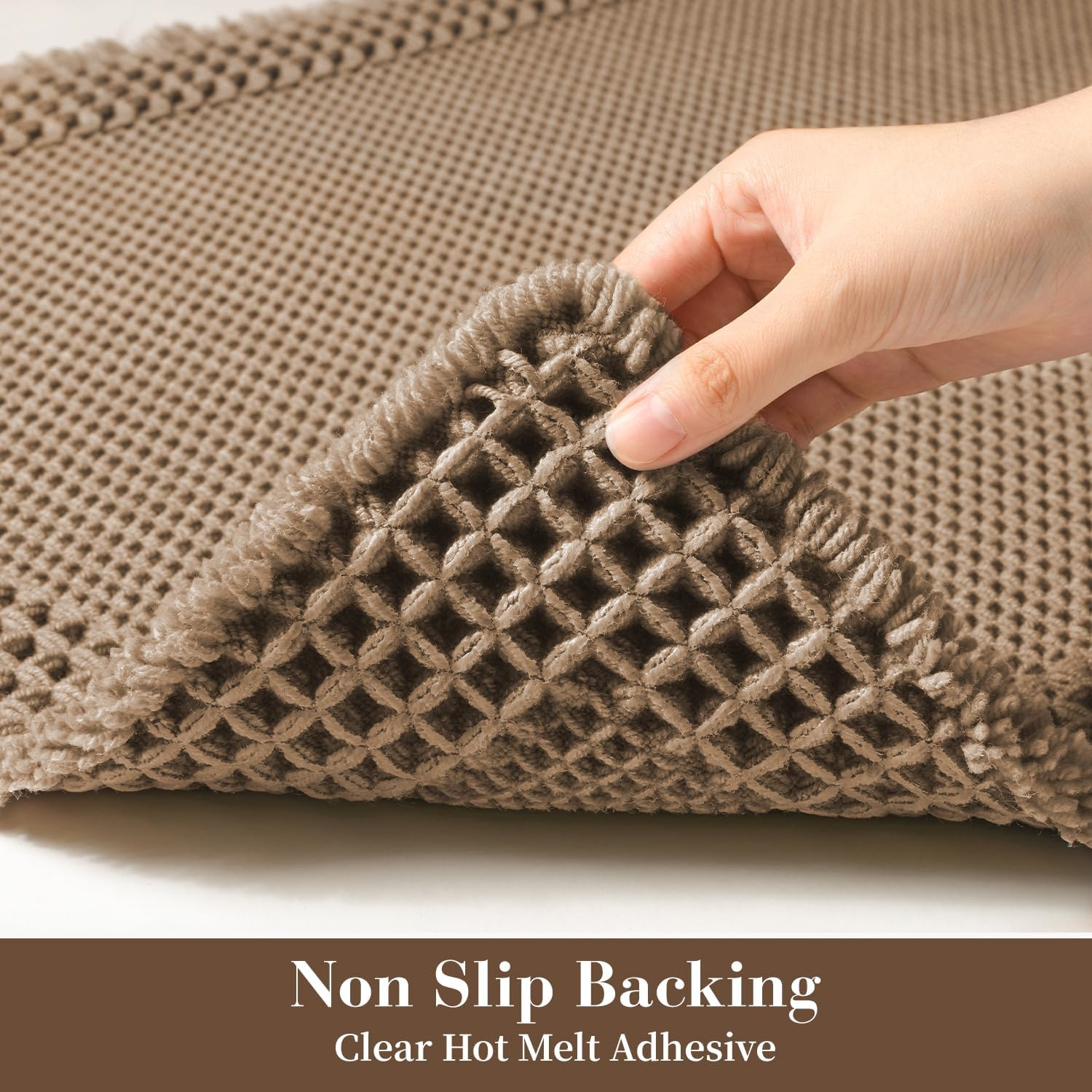 Waffle Bathroom Runner Rugs, Super Absorbent Bath Mat Non Slip Washable Quick Dry, Upgraded Ultra Soft Boho Bath Rugs with Tassels, Farmhouse Home Decor Accessories, 2'x6'(24"x72") Brown