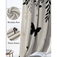 thumbnail image 6 of Spring Botanical Blackout Curtains for Bedroom, Thermal Insulated Drapes, Black Eucalyptus Butterfly Rustic Black Out Curtains 63 Inch Long Room Darkening Kitchen Curtains 42"x63" 2 Panels, 6 of 8