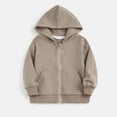 thumbnail image 2 of Boys Hoodie Khaki Full Zipper Hoodies Long Sleeve Pullover Tops Fall Clothes 2-3 Years Girl Clothes Boys Girls Fashion, 2 of 4