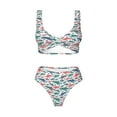 thumbnail image 4 of Daiia Colorful Shark Women's Bikini Set Two Piece Swimsuit High Waisted Bikini Adjustable Straps Bikini Perfect for Beach, Pool, and Summer Vacation-Medium, 4 of 9