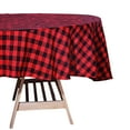 thumbnail image 6 of Efavormart Perfect Picnic Inspired Black/Red Checkered 70" Round Polyester Tablecloths For Party Event Decor, 6 of 11