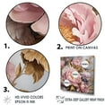 thumbnail image 3 of Designart "Vintage Pink Peonies With Gilded Leaves I" Poppies Wall Art Living Room, 3 of 7
