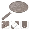 thumbnail image 3 of 1Pcs Frying Pan Silicone Splatter Screen Cooking Cooling Mat Oil Strainer Board Grey Rectangular Mesh Design, 3 of 8