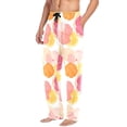 thumbnail image 2 of FORMRS Mens Pajama Pants with Pockets Sleepwear Lounge Bottoms Sizes S-2XL, Pink Floral Orange, 2 of 7
