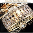 thumbnail image 5 of PHORUS 52" Crystal Ceiling Fan with Lights and Remote Control,Indoor Farmhouse Ceiling Fan, Wood Blades,Quiet Chandelier Fan for Living Room, Dining Room, Bedroom,Gold, 5 of 12