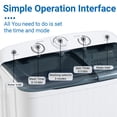 thumbnail image 7 of Dimedeal Portable 22lbs Twin Tub Mini Washing Machine, 13lbs Washer & 9lbs Spinner with Drying Rack&Hangers, 7 of 7