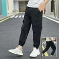 thumbnail image 5 of Pantalones de niño de secado rápido, transpirables, sensación fresca, pantalones casuales con múltiples bolsillos para actividades al aire libre, 150cm, 5 of 5