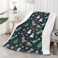 thumbnail image 2 of Cute Dinosaur Cartoon Pattern Soft Sherpa Fleece Throw Blanket, Warm Cozy Plush Blanket for Sofa Bed Couch, All Season, 60"x80", 2 of 4