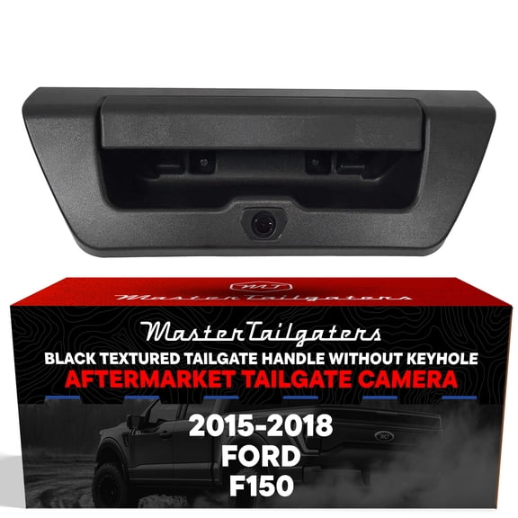 Master Tailgaters Black Tailgate Handle with Backup Camera for Ford F150 (2015-2018) - No Key Hole