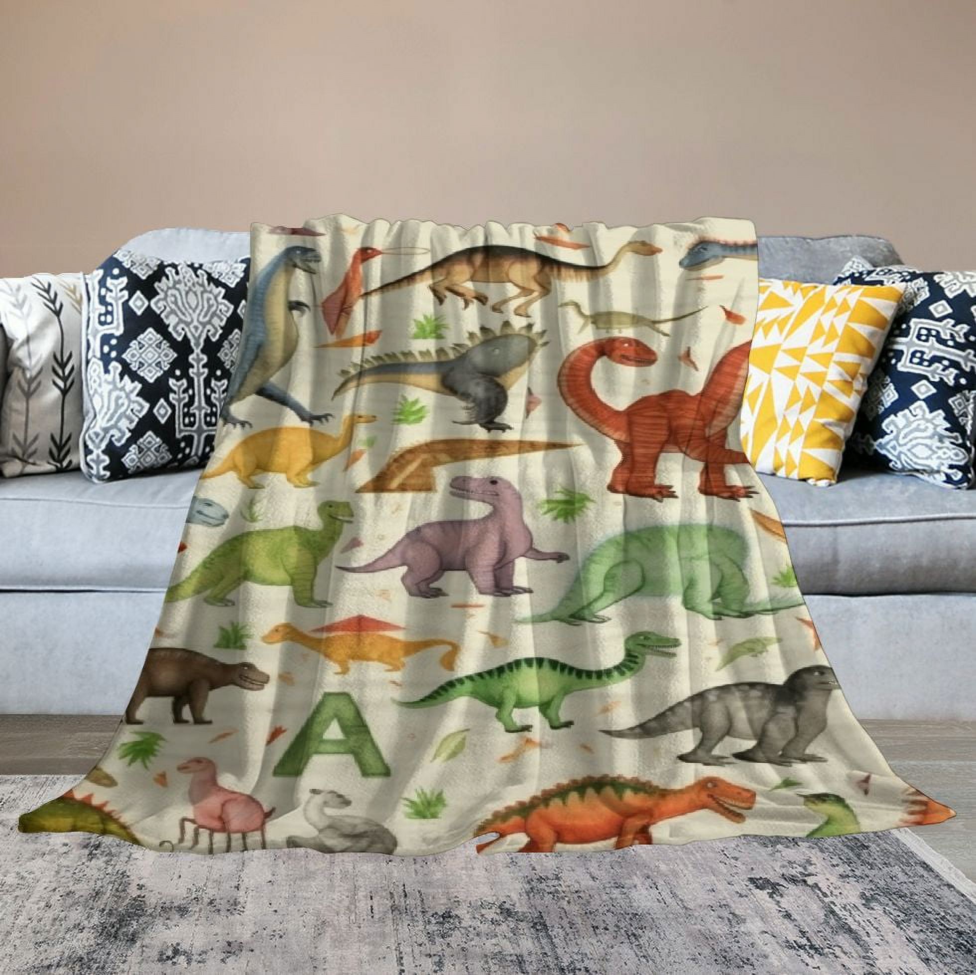 Nawypu Dinosaur Blanket for Boys Girls Unique Dinosaur Gifts Soft Warm Cozy Kids Dinosaur Blankets All Season Dino Throw Blankets for Sofa Couch Bed Dinosaur Room Decor Blankets for Kids