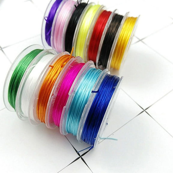 HEMOTON 12 Rolls of Plastic Lanyard String Plastic Lacing Cord Bracelets and Jewelry Making String
