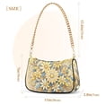 thumbnail image 3 of Elegant Flowers Yellow Women Handbags Shoulder Bag Cross Body Bag with Crossbody Strap Hobo Bags Chain Strap, 3 of 7