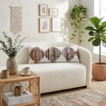 thumbnail image 2 of Ox Bay Nomad 14" x 36" White/Multi Diamond Striped Cotton Adult Decorative Throw Pillow Cover, 2 of 11