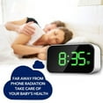 Modern Clock for Shelf Battery Alarm Clock Led Clock Digital White