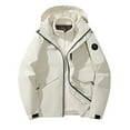 thumbnail image 2 of UVEASISHA Big and Tall Rain Jackets for Men Waterproof 3 in 1 Ski Jacket Warm Winter Coat Outdoor Windproof Raincoat with Detachable Fleece Liner and Hood Fall Savings White M, 2 of 7