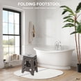 thumbnail image 4 of Fuilayi 18 Inch Folding Stool, Multifunctional Bathroom, Kitchen, Living Room Plastic Footstool with 400 lb Load Capacity, Suitable for Home and Outdoor Camping (Light gray), 4 of 6