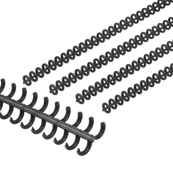 Uxcell 8.5mm(1/3") Plastic Spiral Binding Coils, 30 Pcs Binding Spirals 20-25 Sheet Capacity Binding Spirals for Binding Paper Sheets, Black