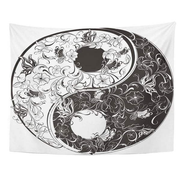 Zealgned tattoo floral yin yang symbol peace traditional nature graphic Zealgned tattoo floral yin yang symbol peace traditional nature graphic