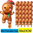 thumbnail image 3 of 50/1 piezas de globo de aluminio navideño con forma de hombre de jengibre, Papá Noel, árbol de Navidad, decoración para fiesta de Navidad, juguetes para niños, regalos, 3 of 5