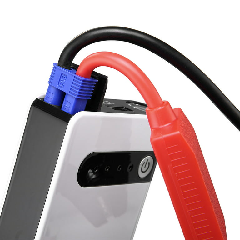 12V 20000mAh Car Jump Starter Booster Jumper Portable Engine Emergency Charger Auto Power Bank Battery Charger, White