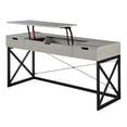 thumbnail image 5 of Furniture of America Blagica 60 Inch Antique Gray Wood Lift Top Desk, 5 of 5