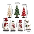 thumbnail image 3 of Darzheoy Christmas Signs, Wooden Set of 7 Snowman Reindeer Decor, Vintage Winter Tabletop Accent, Indoor Christmas Decor for Home Fireplace Mantel Shelf, 3 of 7