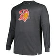 thumbnail image 2 of Men's Profile  Heather Charcoal Tampa Bay Buccaneers Big & Tall Throwback Long Sleeve T-Shirt, 2 of 3