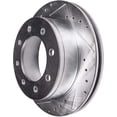 thumbnail image 3 of Detroit Axle - Brake Rotors for Chevrolet GMC Silverado Sierra Express Savana 2500 3500 HD Drilled & Slotted Brakes Rotors Front and Rear: 4.84" Inch Diameter Rear Rotor Center Hole, 3 of 7