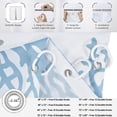 thumbnail image 6 of Nautical Coastal Shower Curtain, Blue Ocean Beach Seashell Starfish Themed Bathroom Curtain Waterproof Fabric Machine Washable with Hooks, 72" Wx72 L, 6 of 6