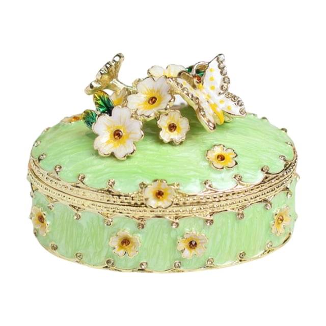 Joyero, joyero, joyero decorativo, tocador, organizador de joyas. Verde