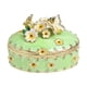 thumbnail image 1 of Joyero con esmalte de flor de cerezo, joyero creativo, joyero coleccionable Verde, 1 of 9