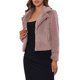 thumbnail image 4 of CHAQUETA CORTA DE FALSO PIEL SUELTA DE MODA INVIERNO PARA MUJERES CHIC TALLA XS ROSA POLVO, 4 of 7