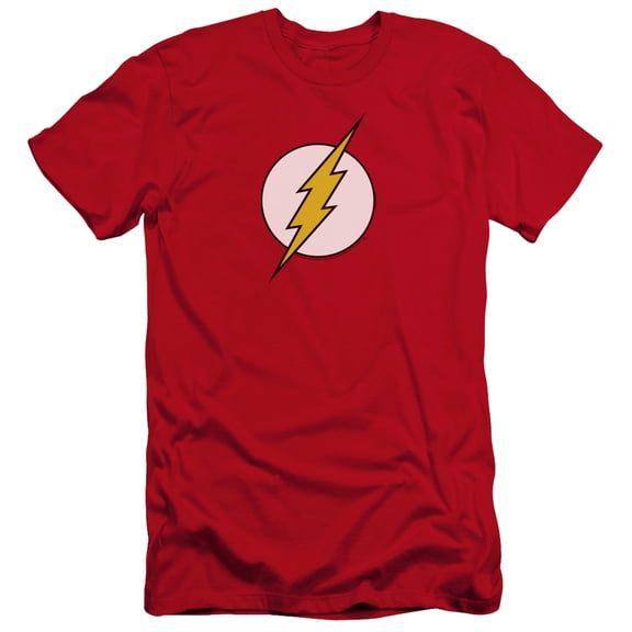 Dc Flash - Flash Logo - Premium Slim Fit Short Sleeve Shirt - XX-Large
