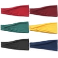 thumbnail image 4 of 6PCS Solid Color Headbands Elastic Unisex Sports Head Wrap Workout Sweatbands, 4 of 10